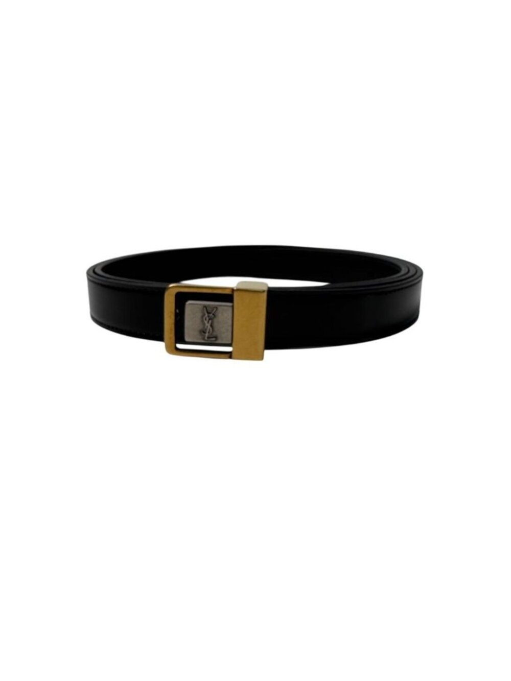 Saint Laurent YSL Yves Belt 100 Shiny Leather
